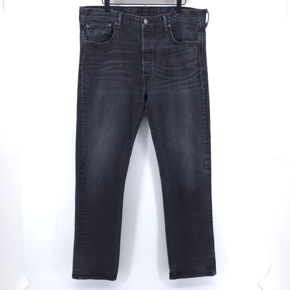 Levi's Other - Levis Mens Jeans 501 Original 38x34 Black Straight Leg Stretch Denim Pants